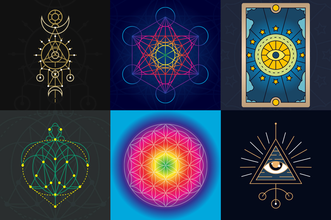 100 Sacred Geometry Symbols
