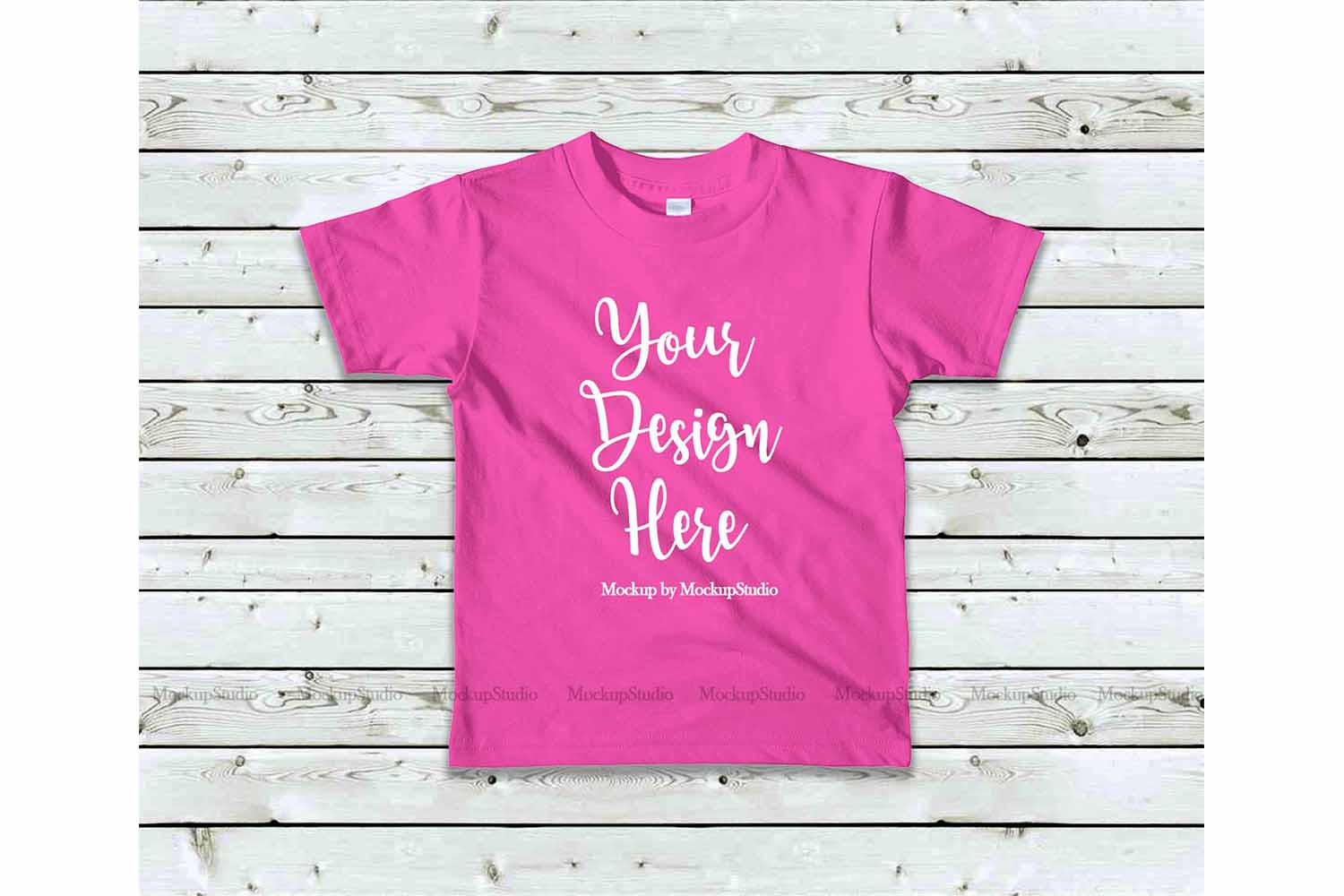 Download Kids Pink Tshirt Mock Up, Toddler Shirt Flat Lay Mockup (212446) | Mock Ups | Design Bundles