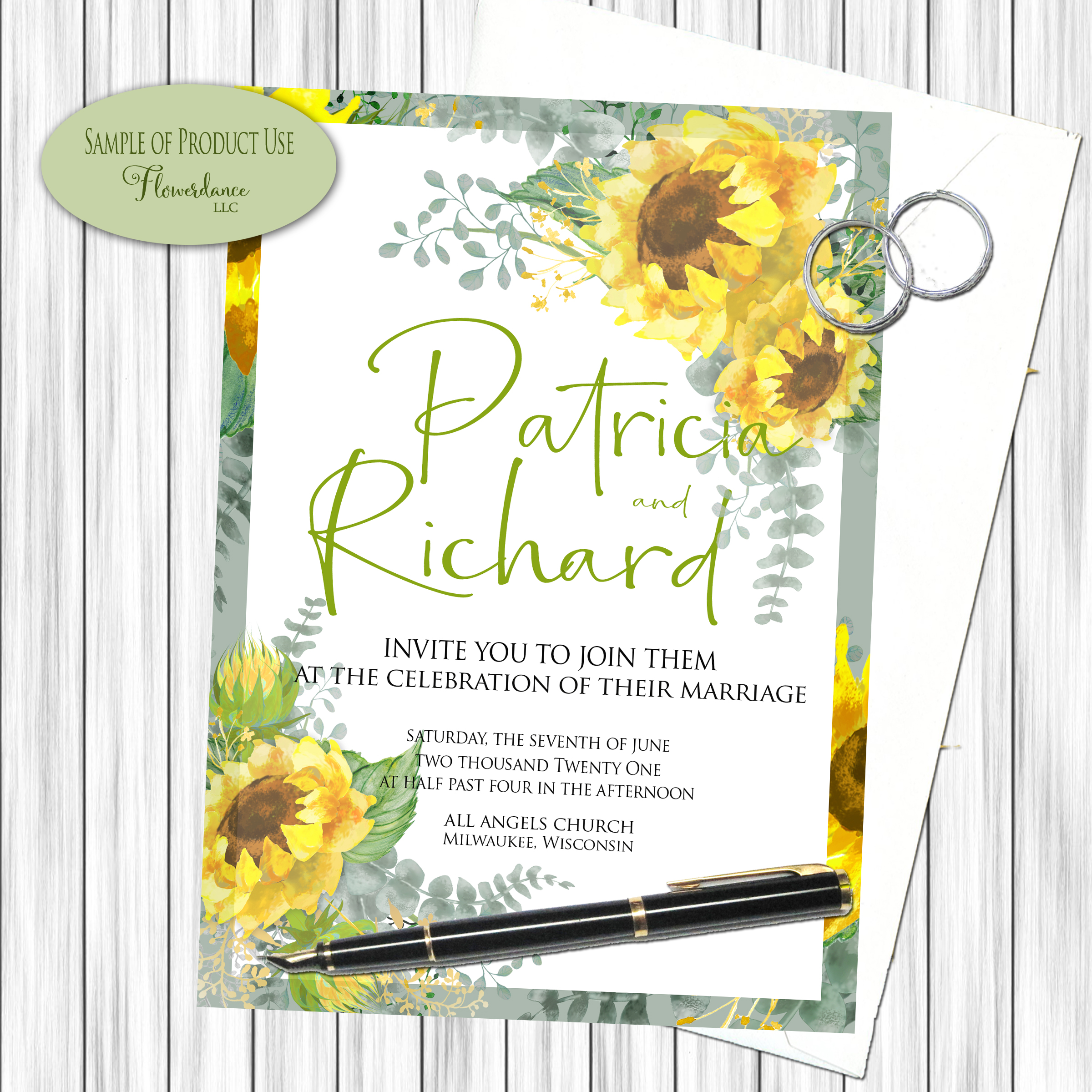 Download Sunflower Watercolor Clipart Elements - Eucalyptus ...