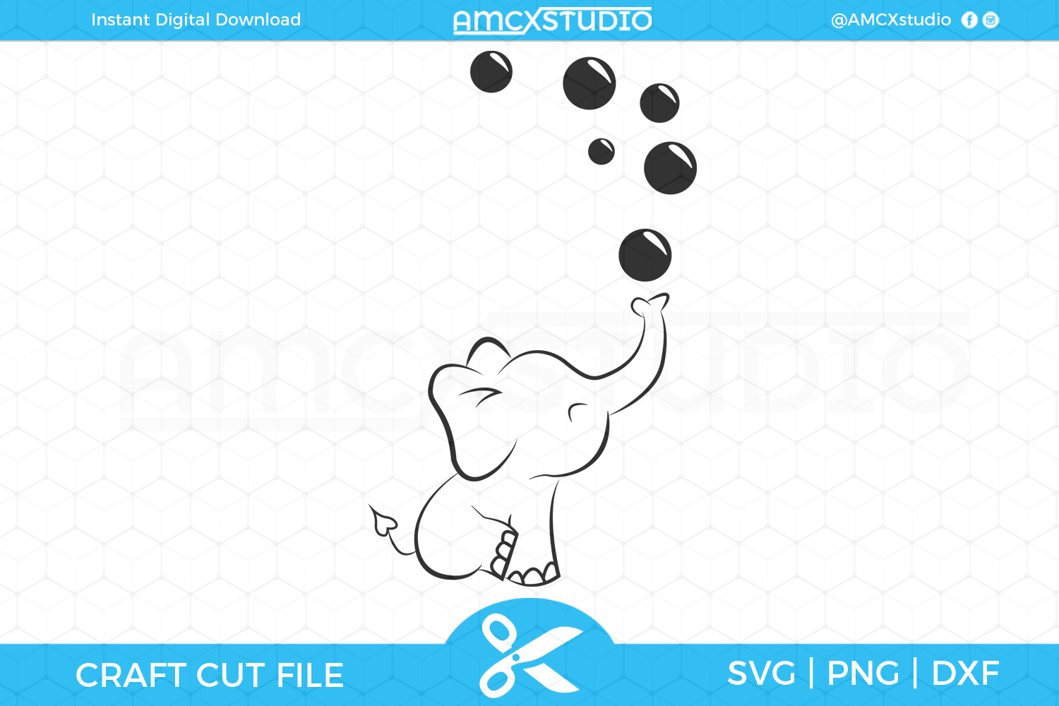 Baby Elephant SVG