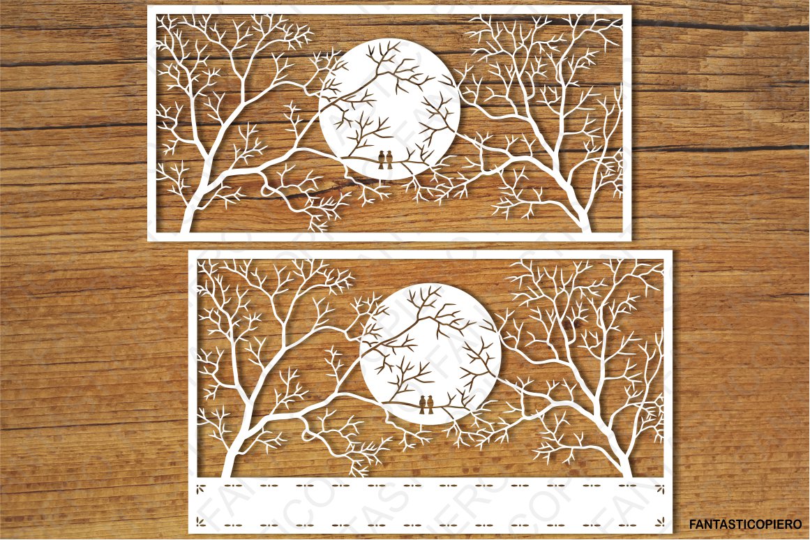 Download Moon and Trees SVG files for Silhouette Cameo and Cricut.