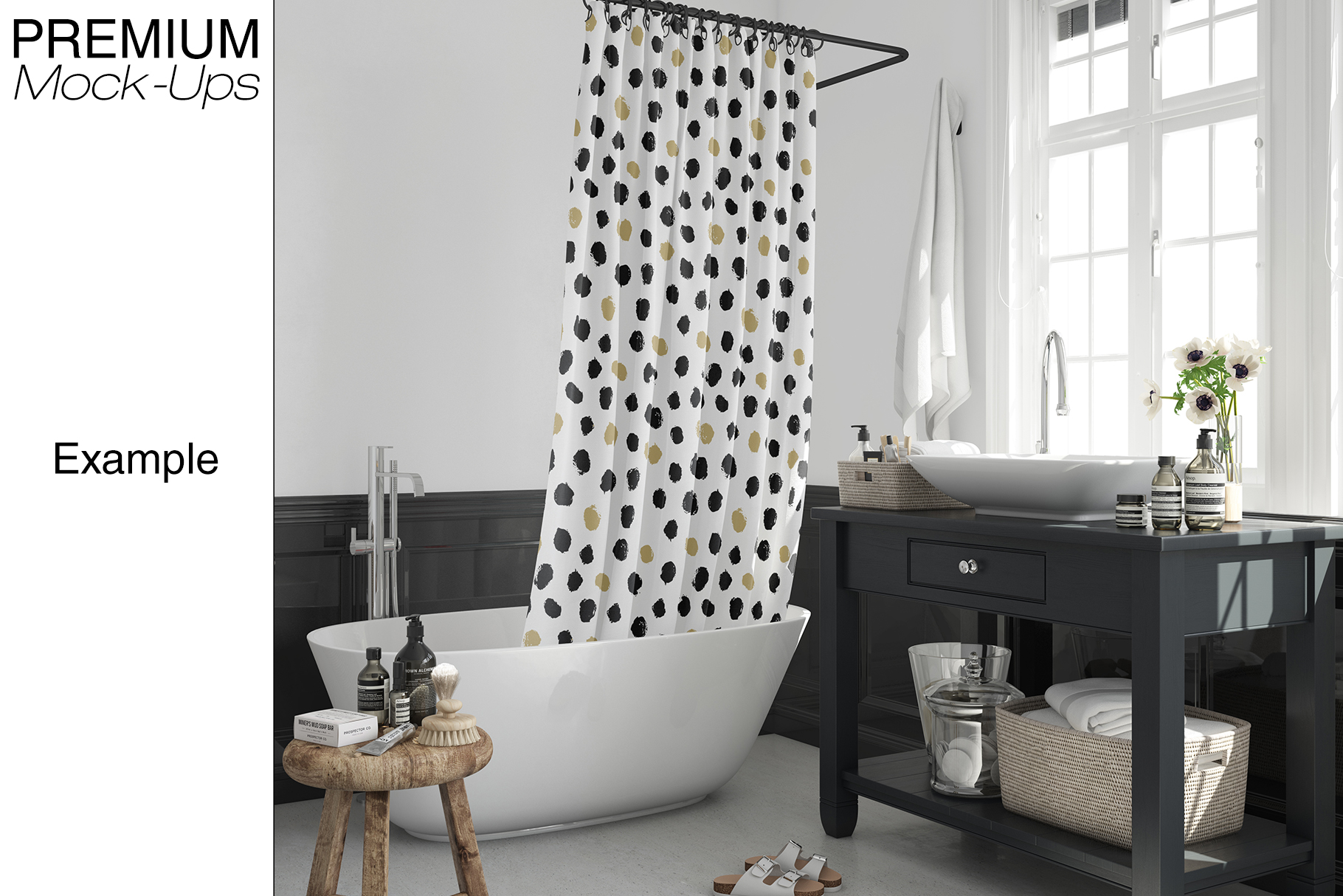 Download Bath Curtain Mockup Pack