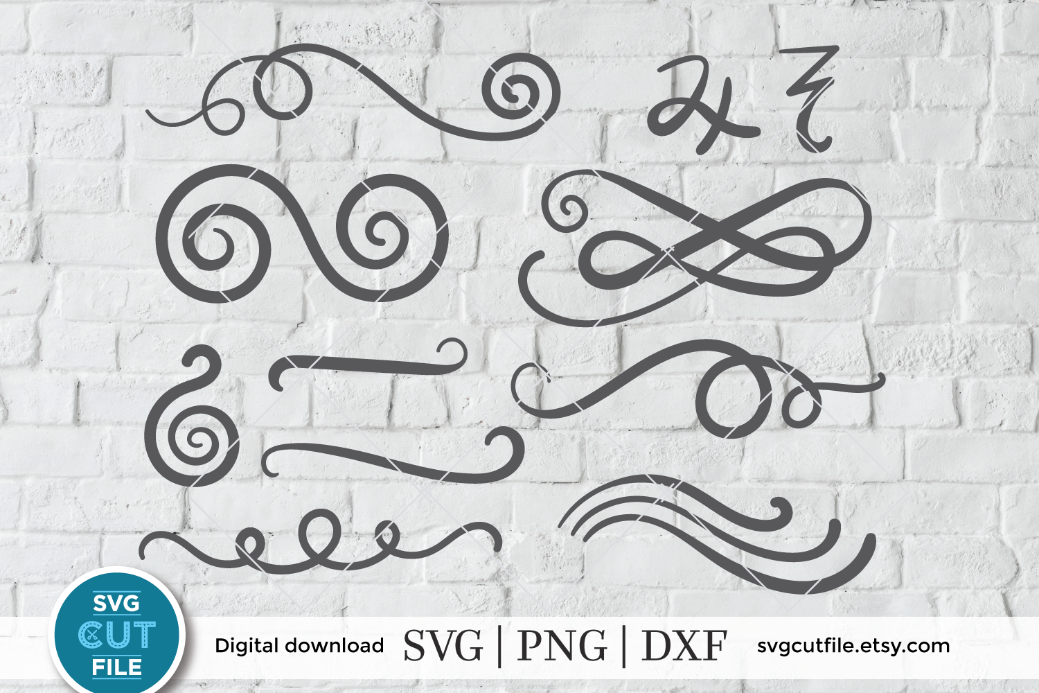 Swoosh SVG, Scrolls SVG, Swirl SVG, Flourish SVG