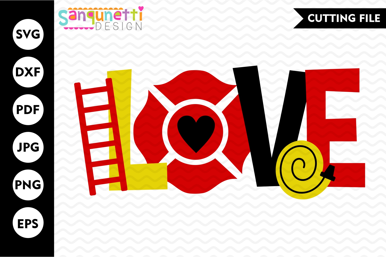 Download Love firefighter SVG file, fireman svg