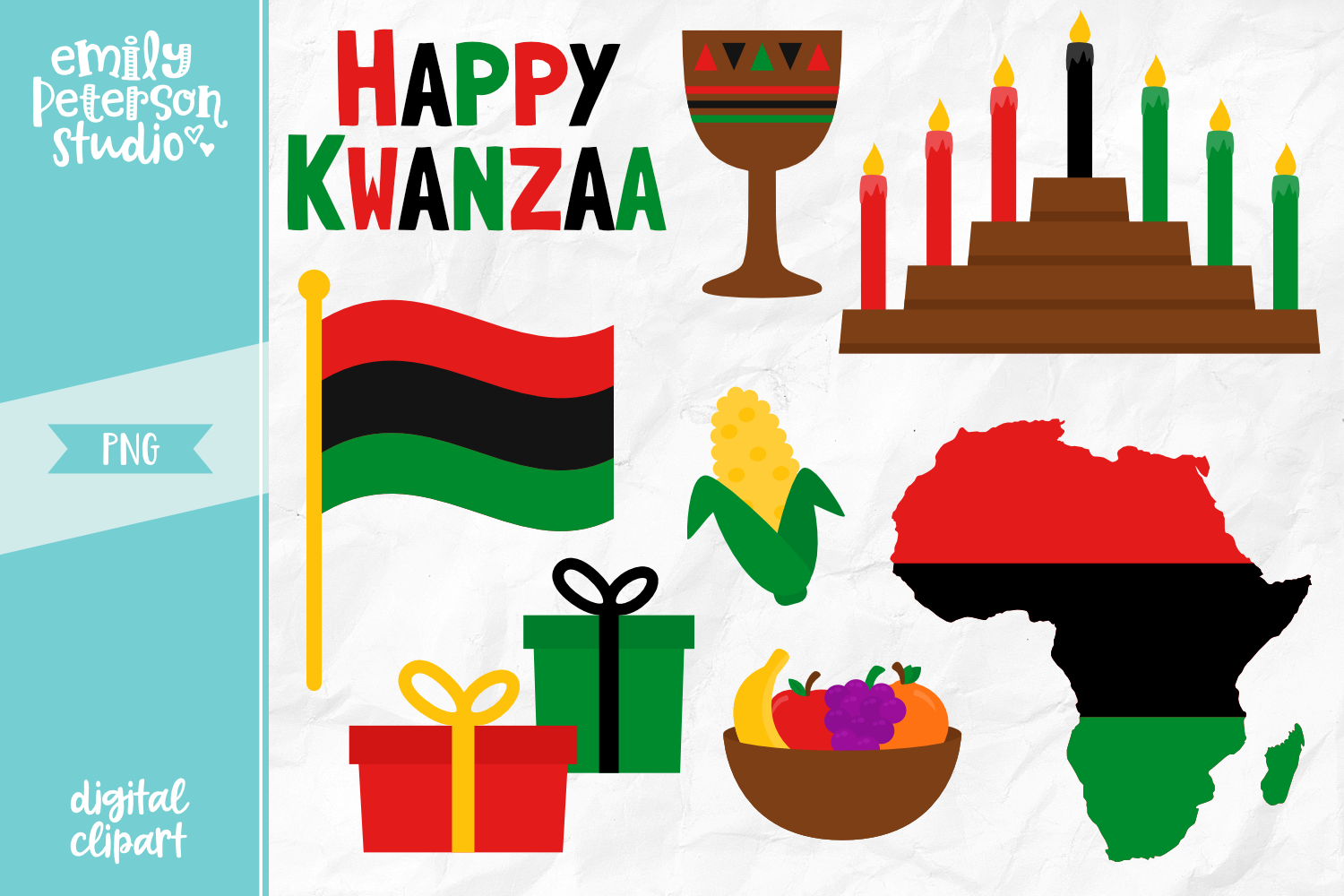 Happy Kwanzaa Clipart Illustration PNG
