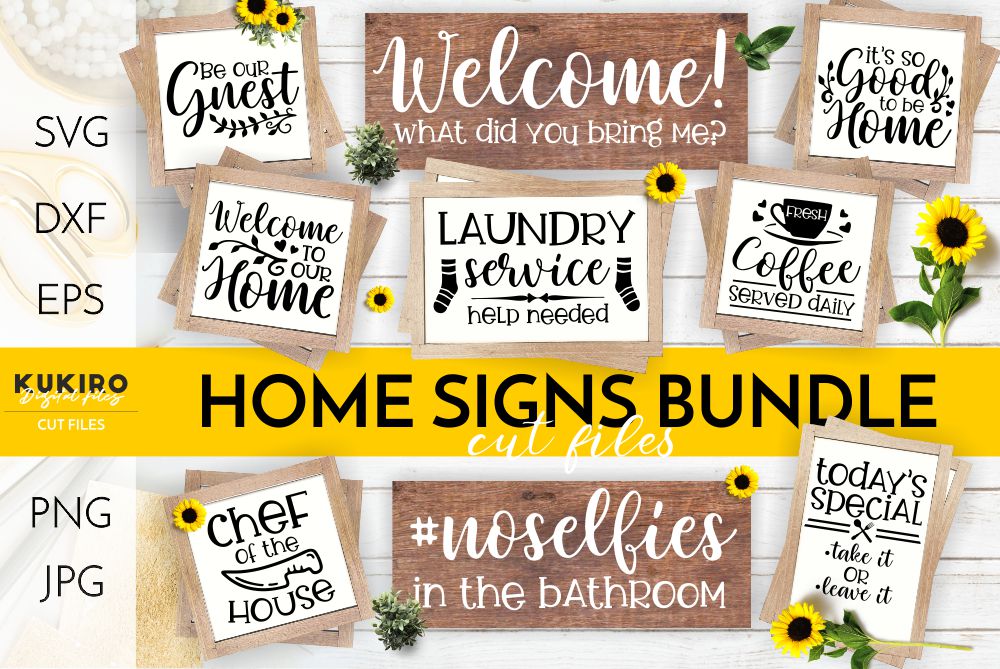 Download Home Signs SVG BUNDLE - Farmhouse decor Cut files