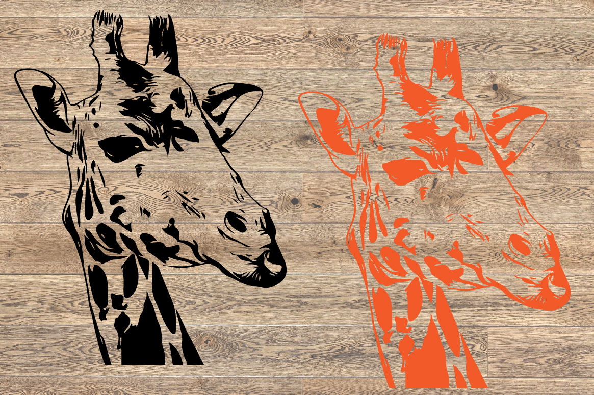 Giraffe Head SVG wild life africa animals safari 1295s