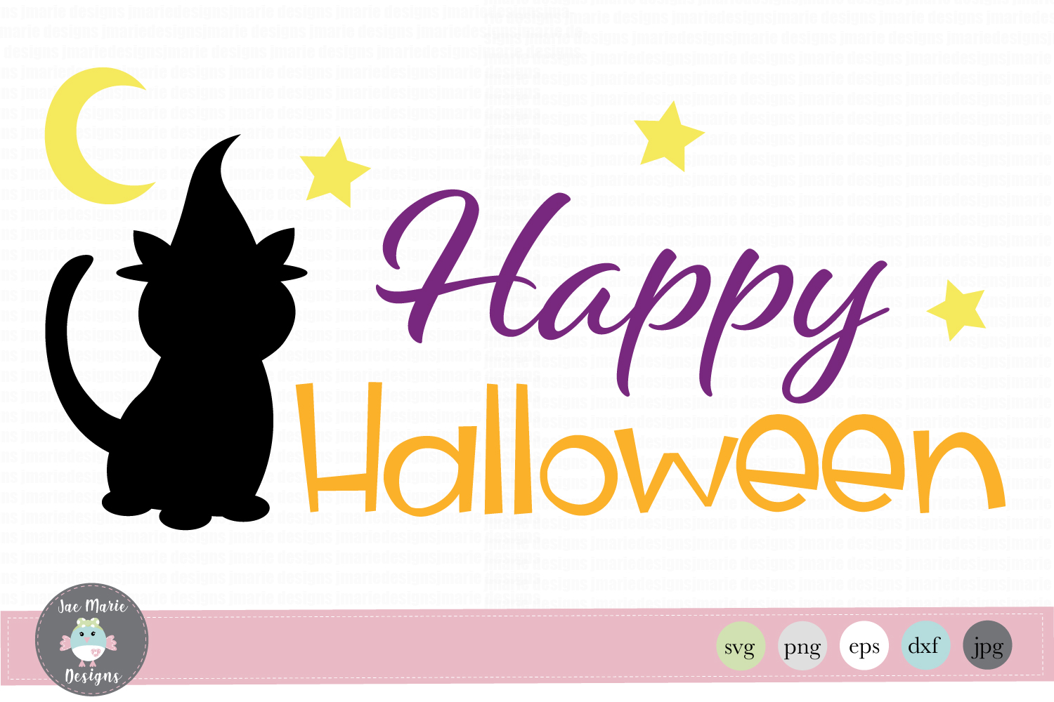 Happy Halloween svg, cute halloween svg files, black cat svg
