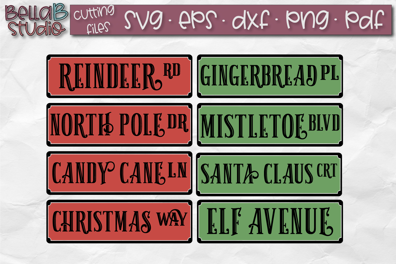 Download Christmas Svg Vintage Christmas Street Signs Svg Files Yellowimages Mockups