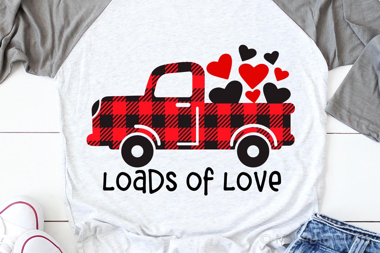 Download Loads of Love Svg, Valentines Red Truck Svg, Kids Valentines