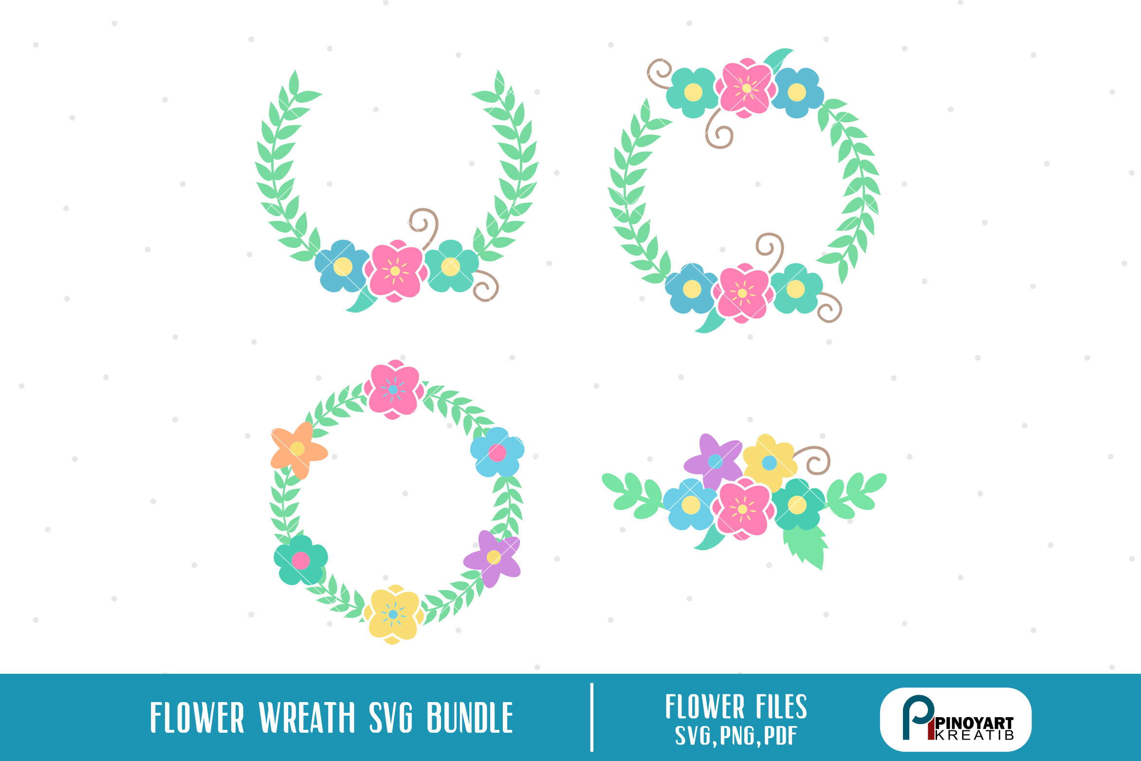 Download flower svg, flower svg file, wreath svg, wreath svg file ...