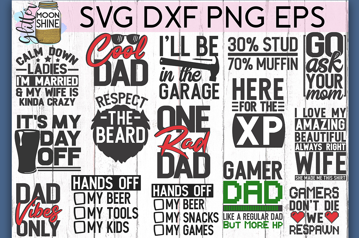 Download Dad Life Bundle Of 27 SVG DXF PNG EPS Cutting Files (161038) | SVGs | Design Bundles