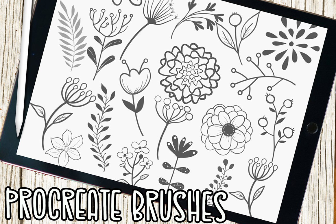 free flower stamp brushes procreate