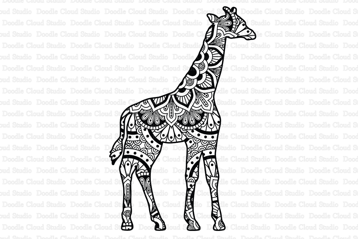 Download Giraffe Mandala SVG Cut Files, Giraffe Mandala Clipart.