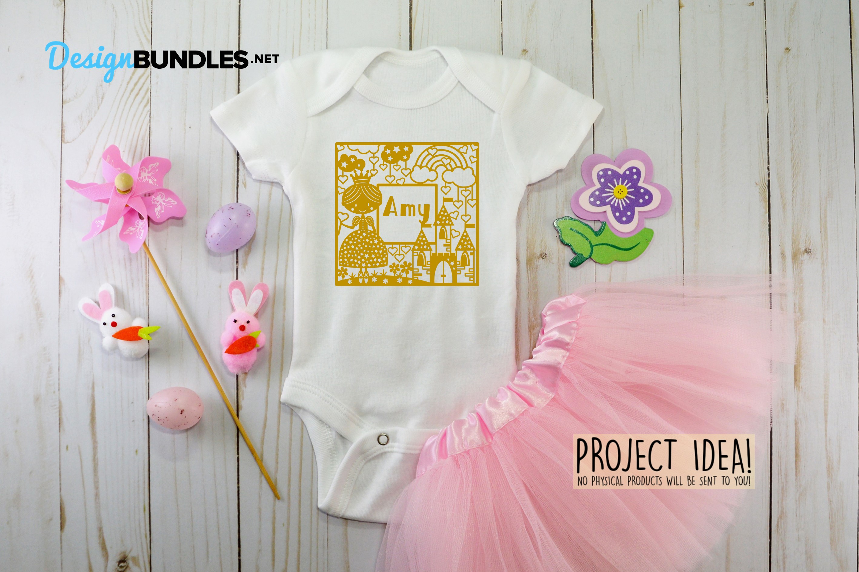 Download Princess frame, Kids paper cut design