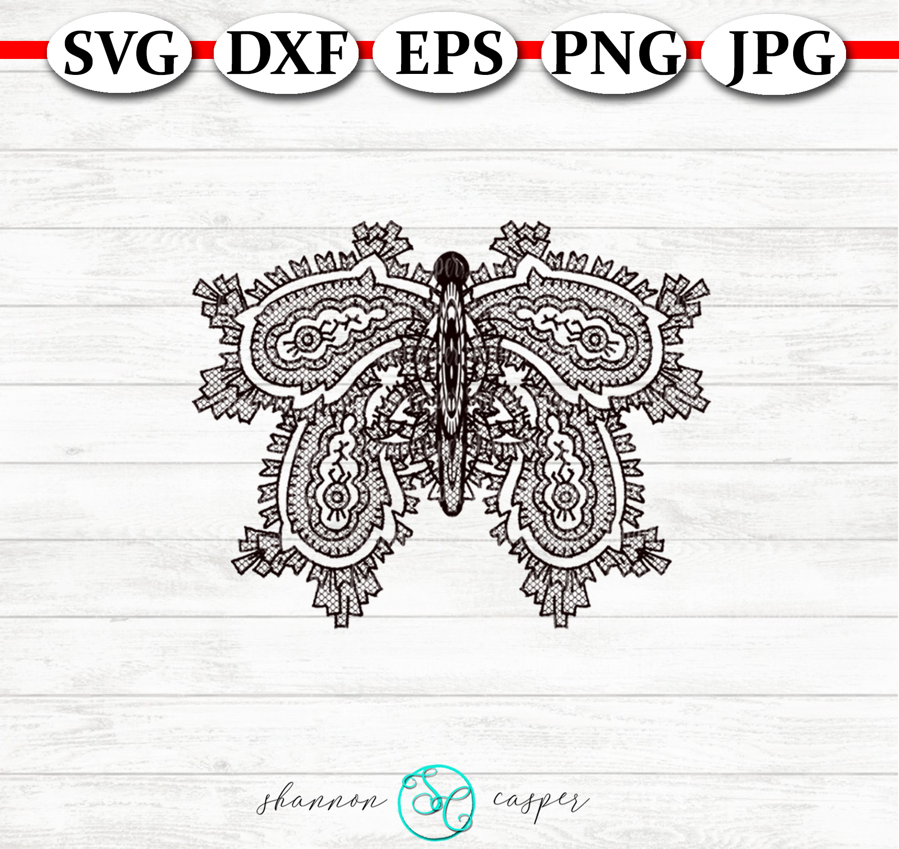 Download Lace Paisley Butterflies SVG Bunde