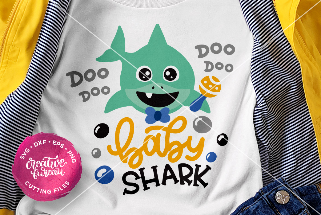 Baby Shark SVG DXF, Baby Boy Shark SVG, Shark Family SVG (319870