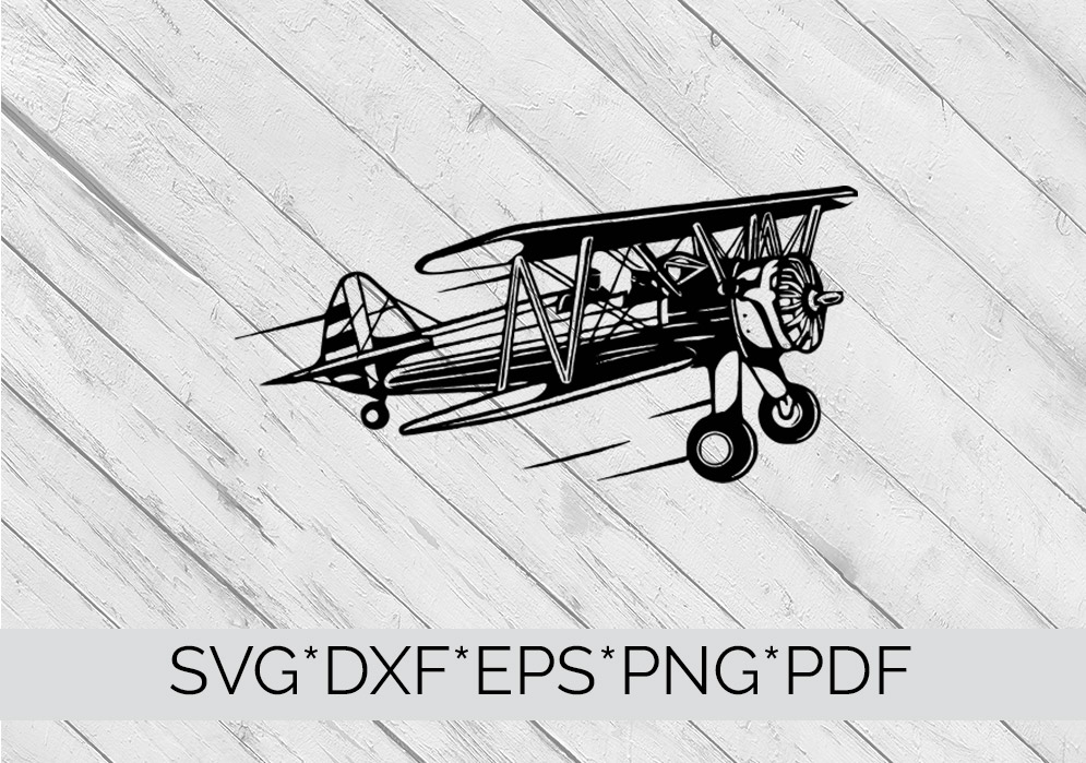 Download Vintage Aeroplane / Airplane SVG Cutting File (58353 ...