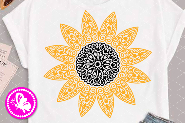 Download Sunflower Mandala Svg - Layered SVG Cut File