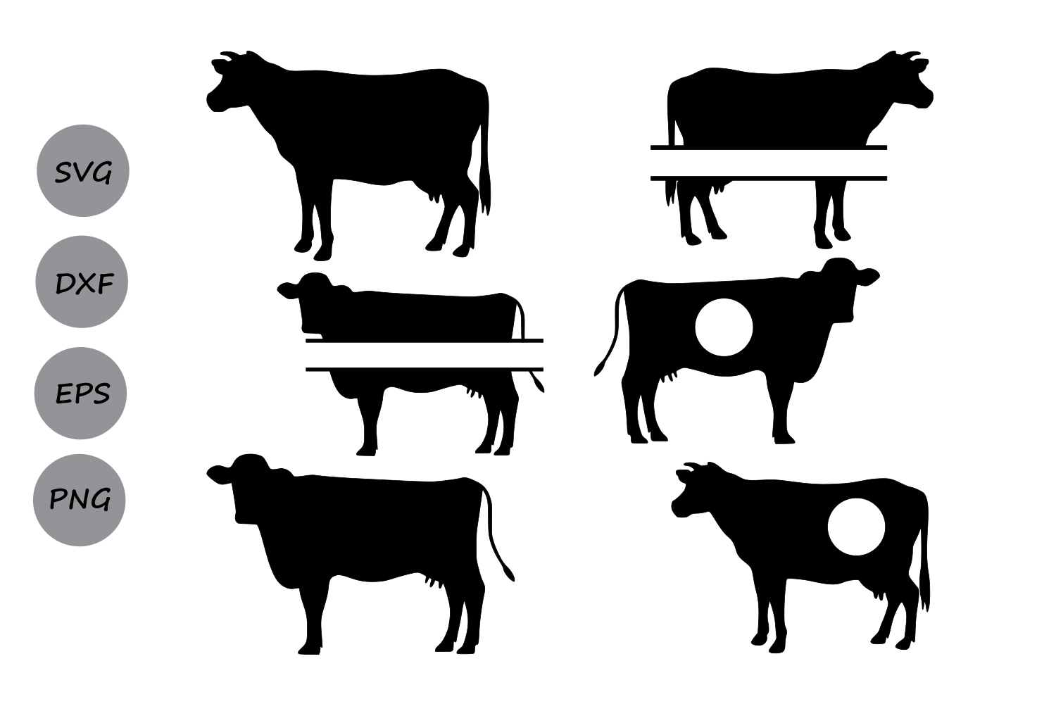 Download Cow SVG, Cow Monogram Svg, Farm animal cow, Cow Cut File.