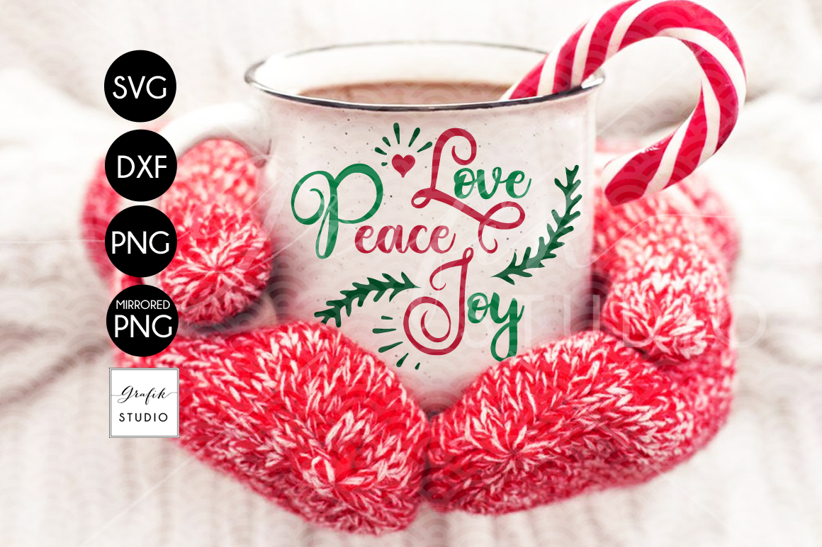 Download Love Peace Joy CHRISTMAS SVG File, DXF file, PNG file ...
