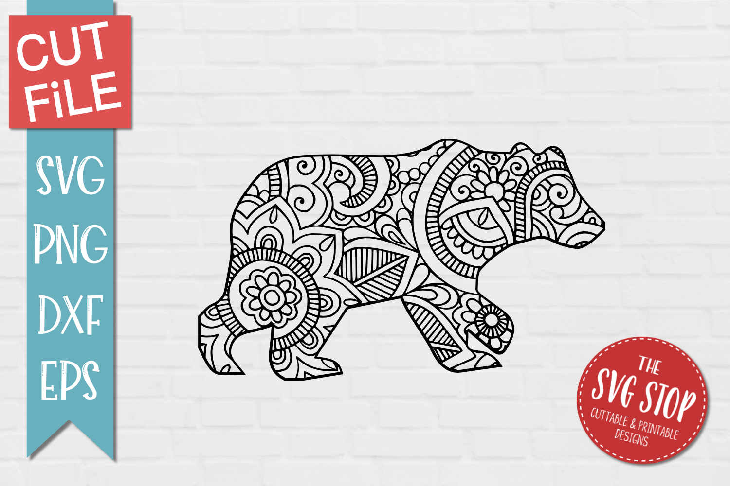 Download Zentangle Bear Svg Png Dxf Eps 344809 Svgs Design Bundles