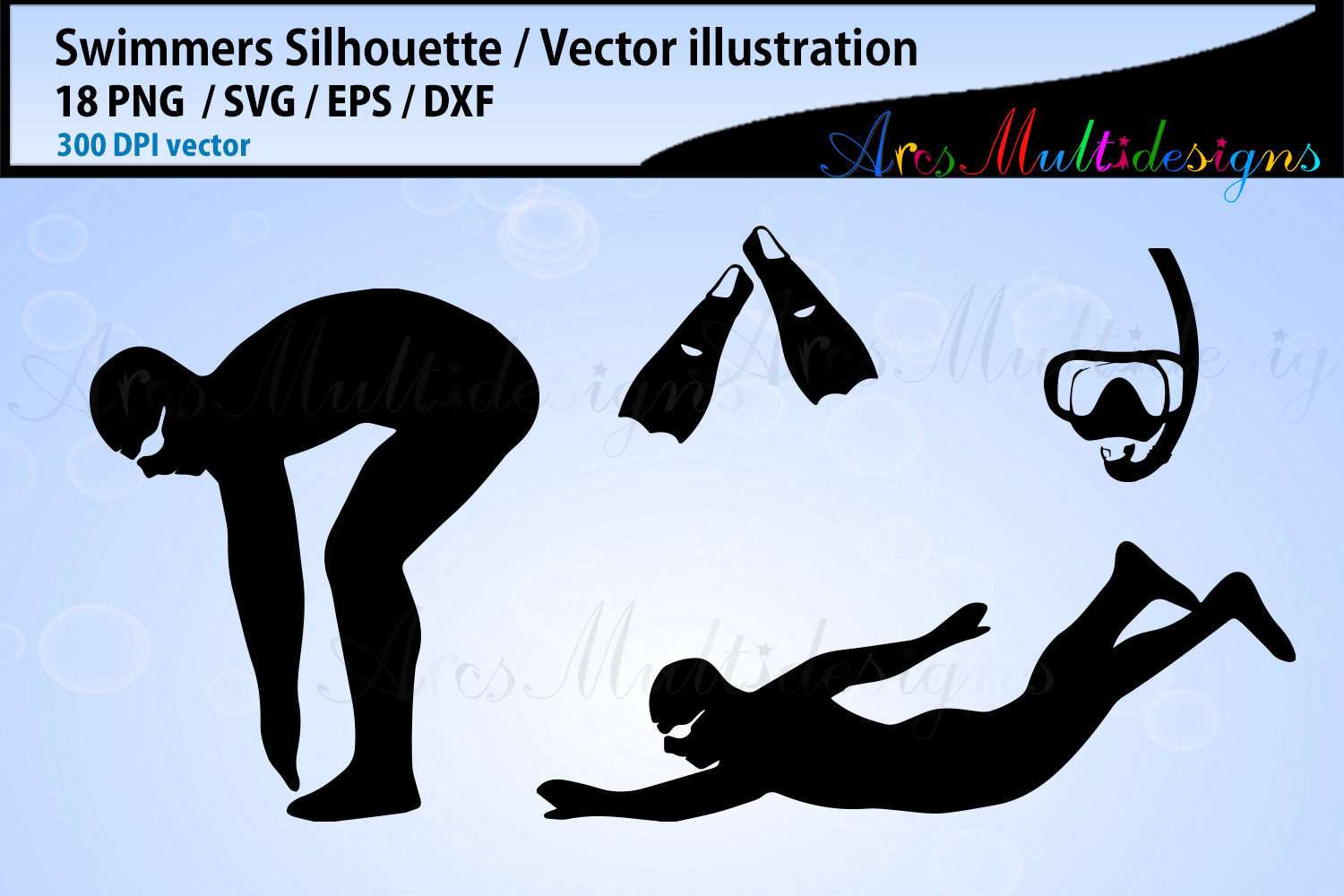 Swimmers SVG silhouettes , swimmer SVG bundle (172502) | Illustrations