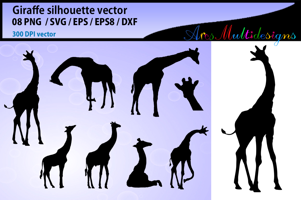 giraffe svg silhouette vector / giraffe icons / funny ...