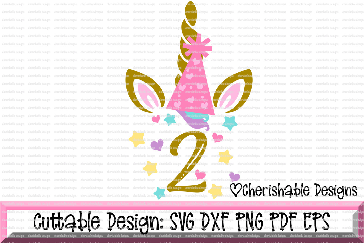 Unicorn Birthday Svg, Birthday SVG, Second Birthday Svg, 2nd Birthday