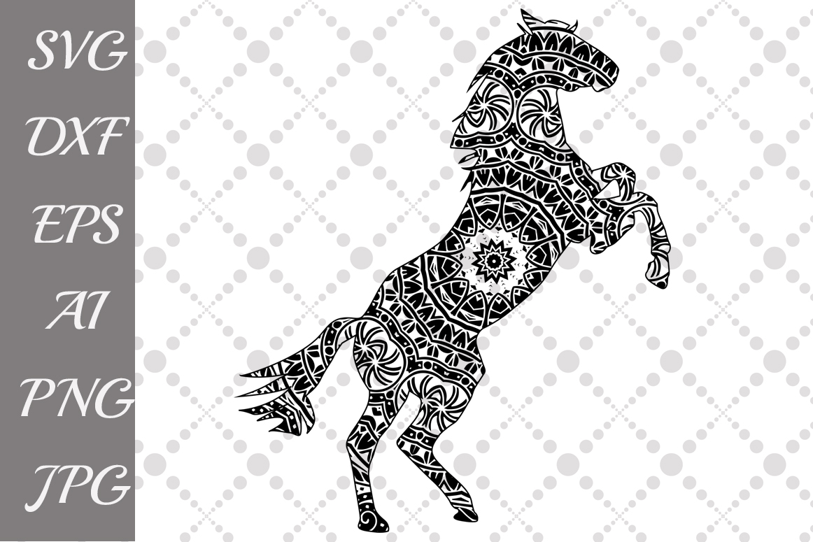 Horse Mandala Svg: 'HORSE SVG' Zentangle Horse Svg