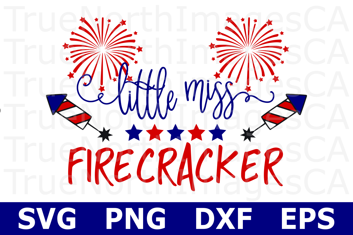 Download Little Miss Firecracker - An American SVG Cut File