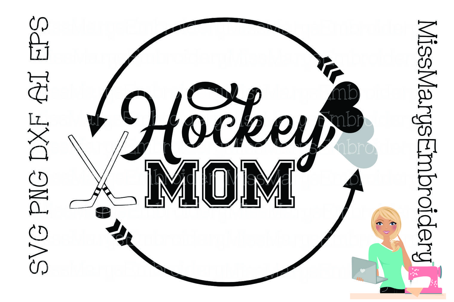 Download Hockey Mom SVG Cutting File PNG DXF AI EPS Hockey (177903 ...