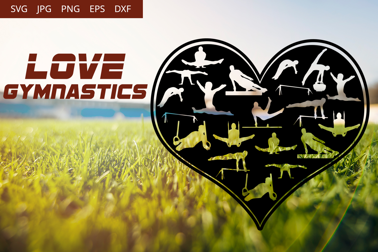 Download Love Gymnastics SVG Vector