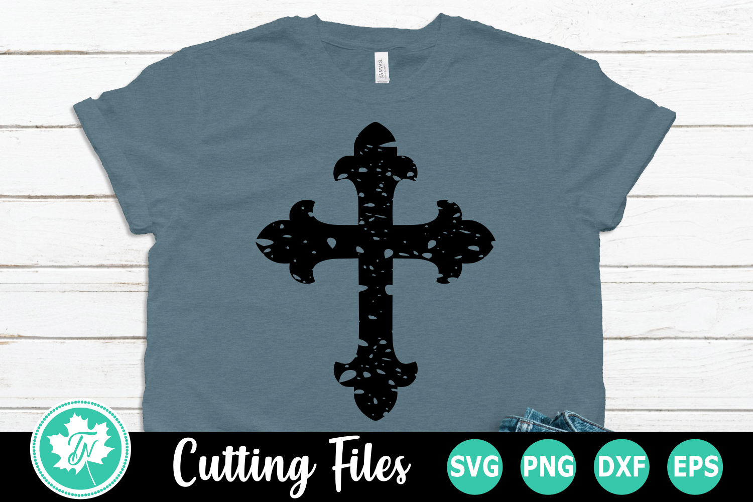 Distressed Cross - An Religious SVG Cut File (232139 ...