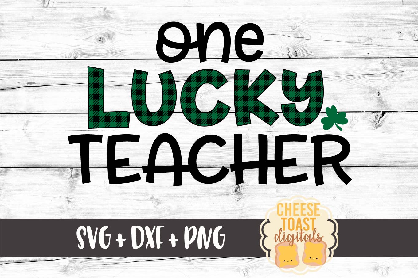 Download One Lucky Teacher - Buffalo Plaid - St Patrick's Day SVG
