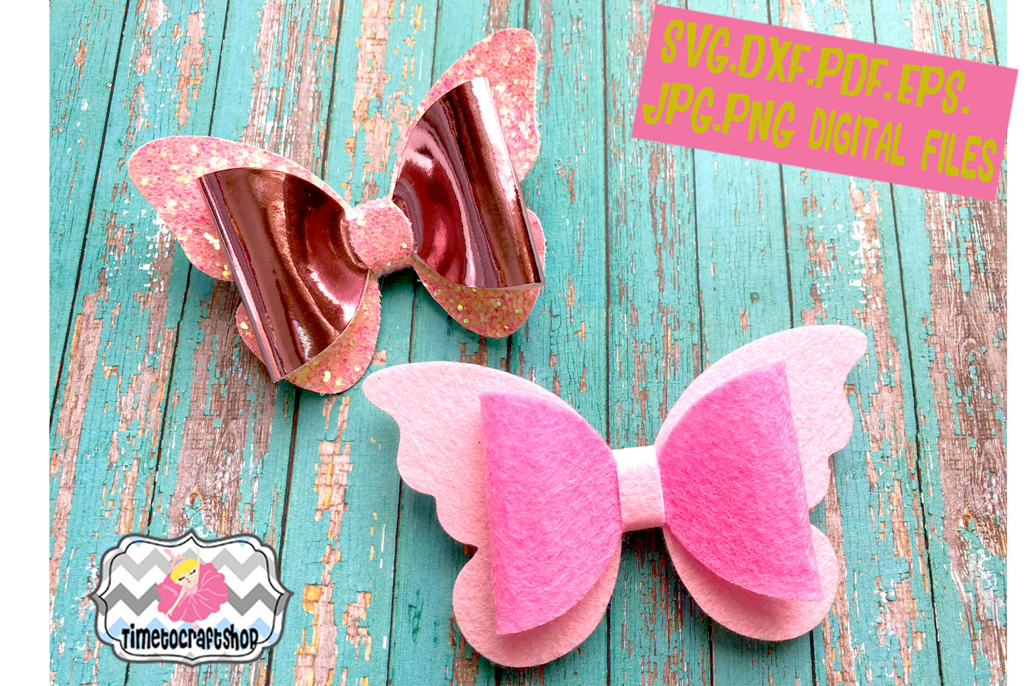 2 Styles Butterfly Bow Template Set 176463 SVGs Design Bundles
