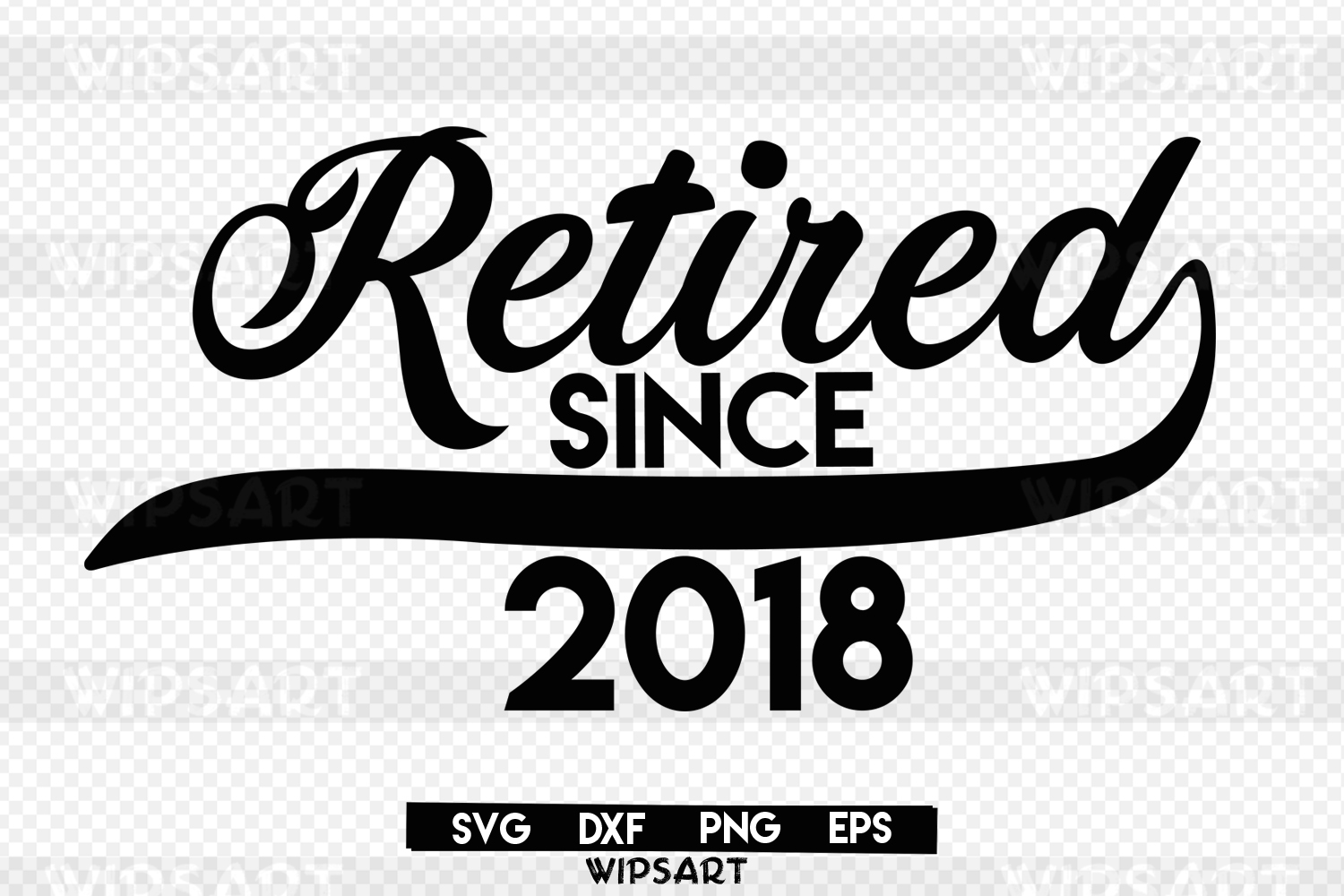 SALE! retired Since 2018, retirement SVG Cut File (60917) | Printables