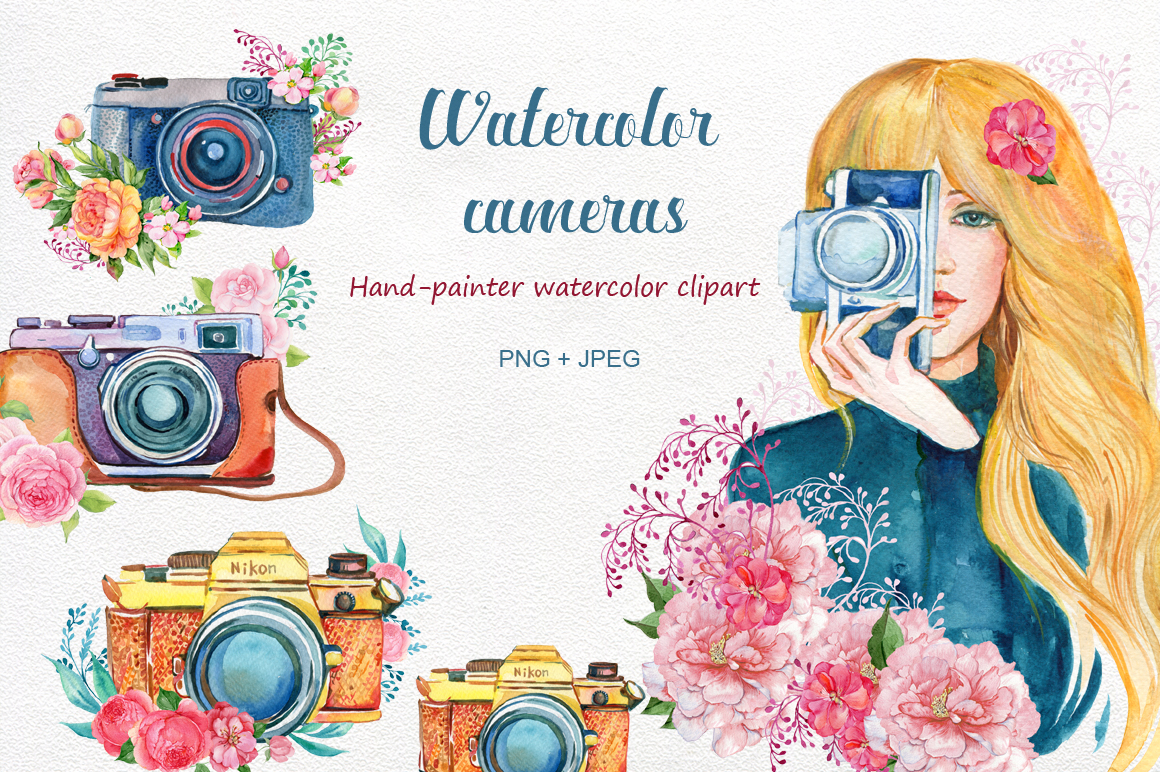 Download VINTAGE CAMERA WATERCOLOR