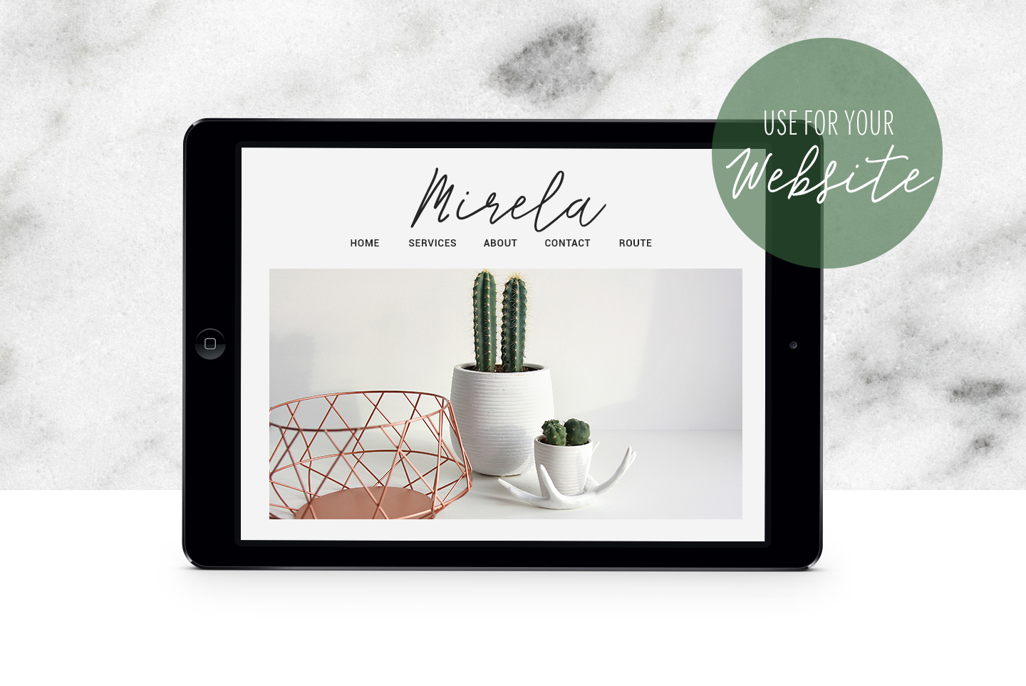 Download Frame & mug mockup, minimal bronze & cactus