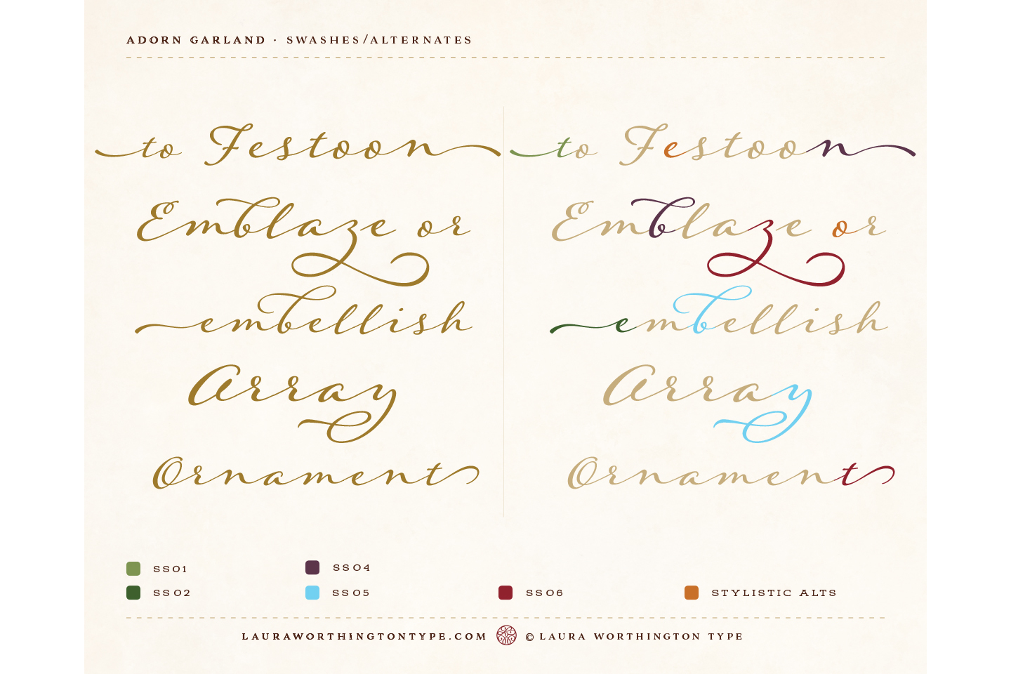Adorn Garland Smooth (1780) Script Font Bundles