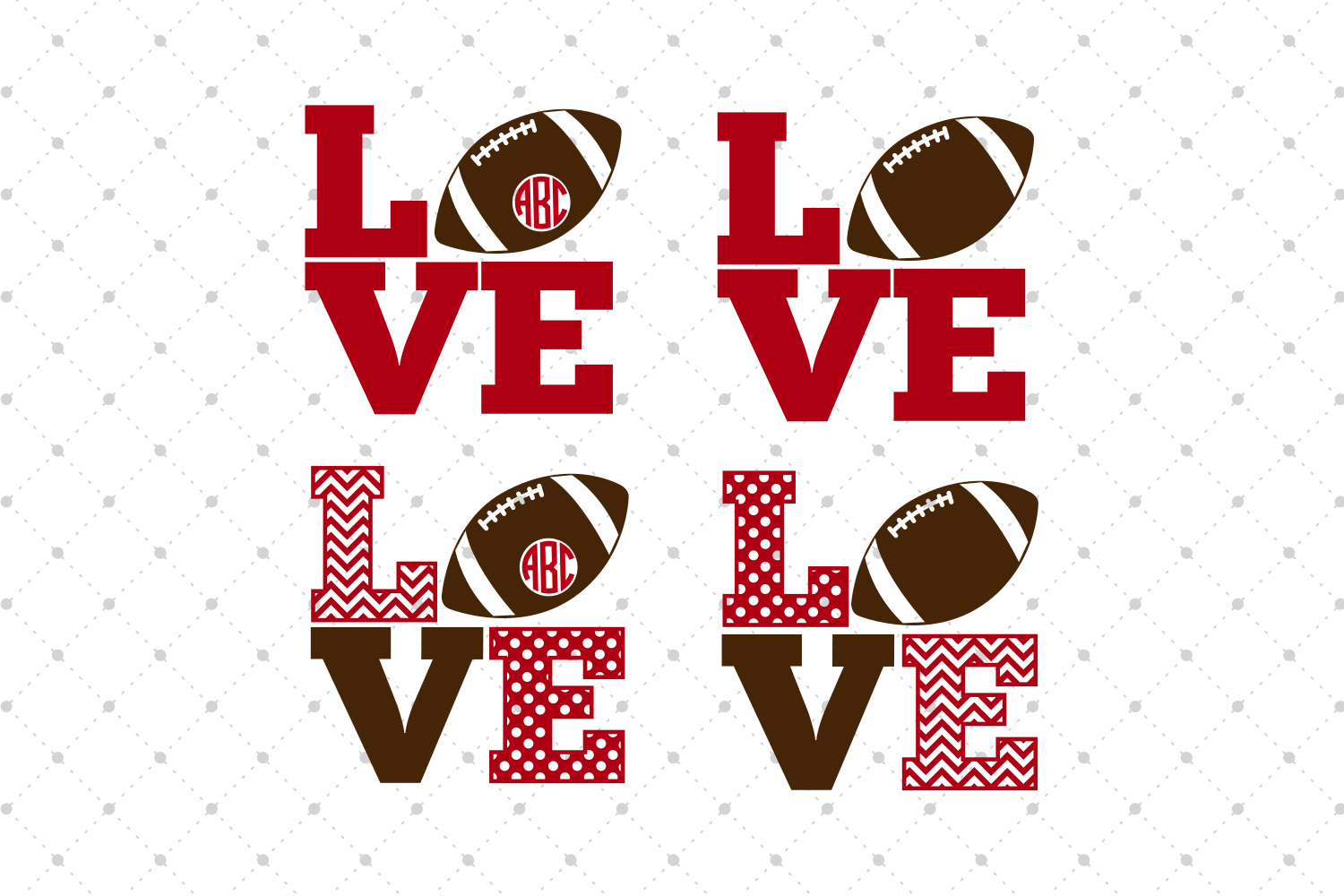 Download Football Love SVG Cut Files