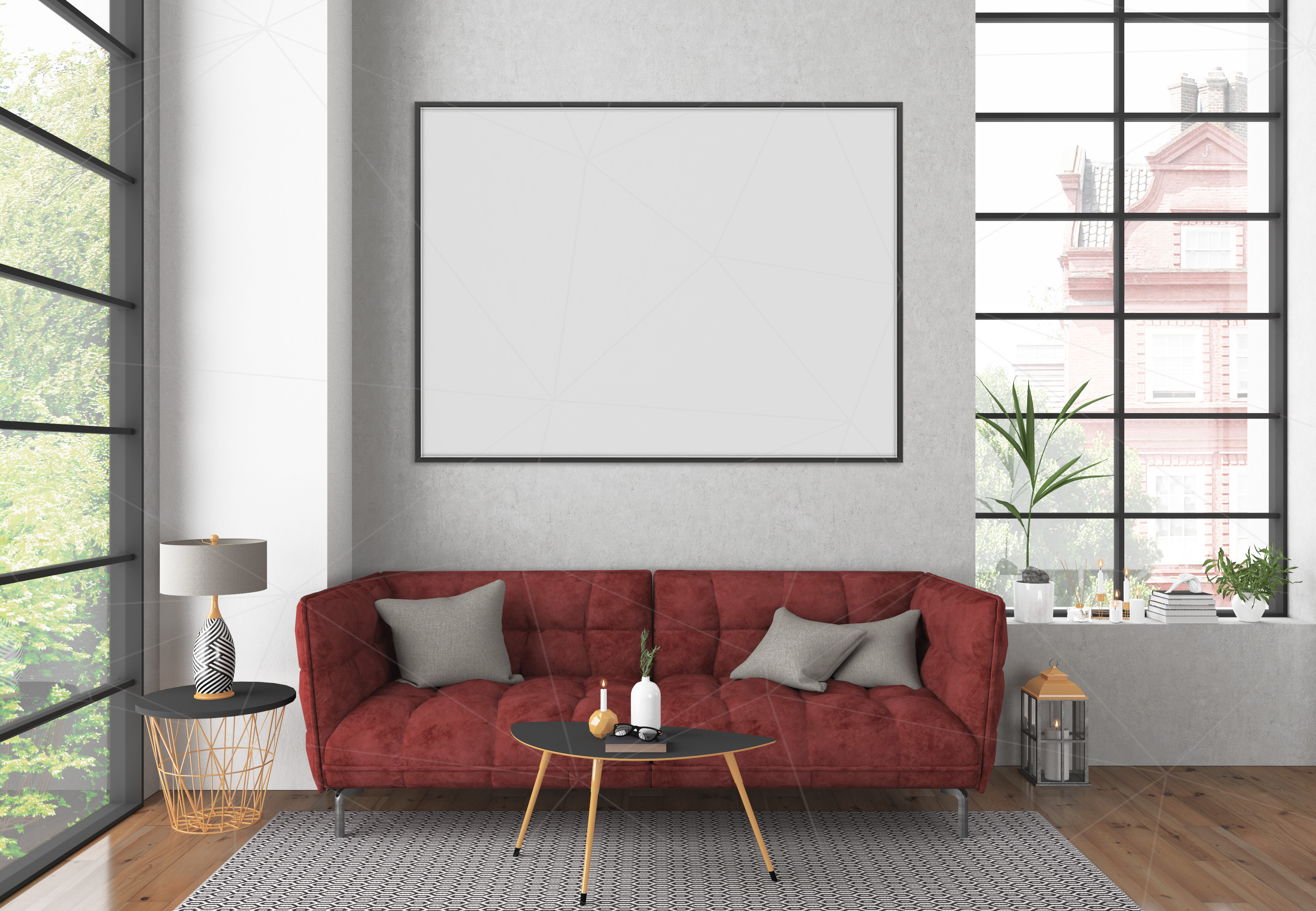 Interior Mockup Bundle   Blank Wall Mock Up (92365) | Mock Ups | Design