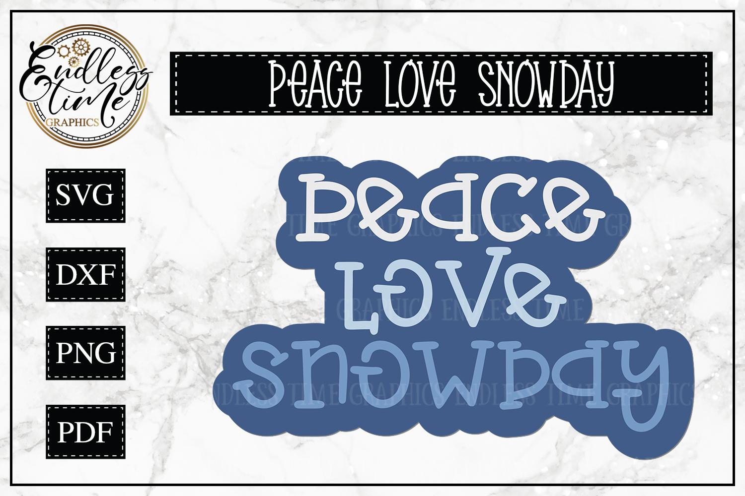 Peace Love Snowday SVG - a Cute and Chilly Cut File