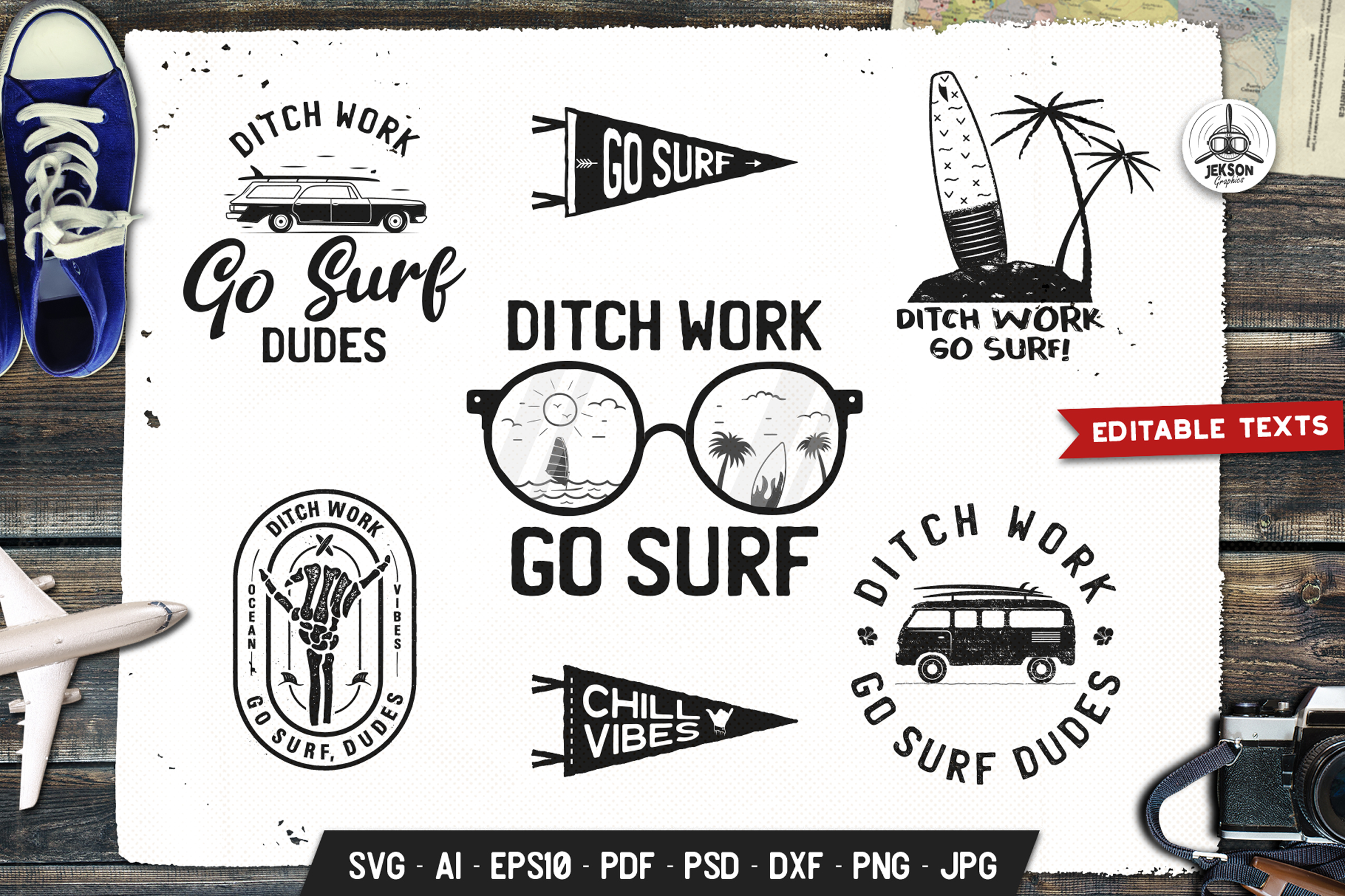 Surfing Retro Logos Designs Beach Tshirt Prints Svg File 374600