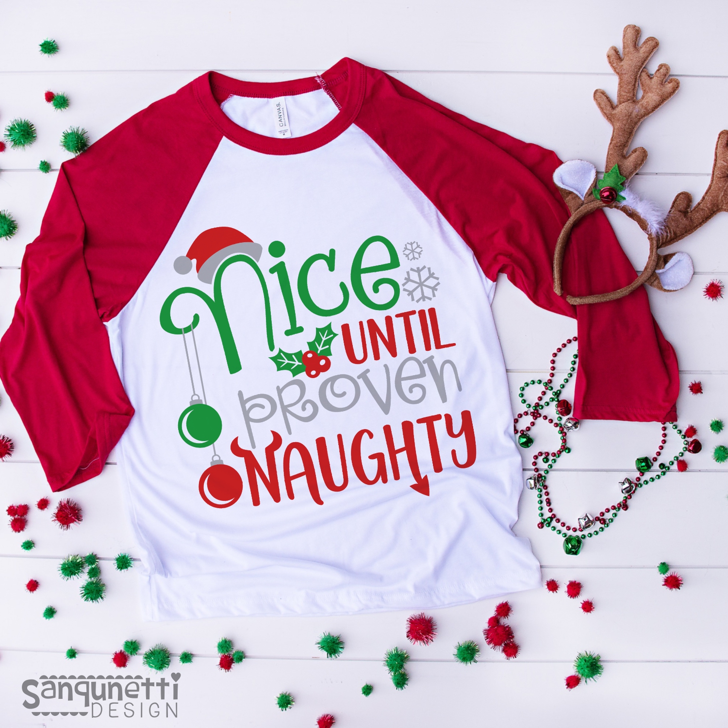 Download Nice until proven naughty Christmas svg (362324) | Cut ...