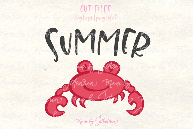 Download Summer Cute Crab Svg (103885) | SVGs | Design Bundles