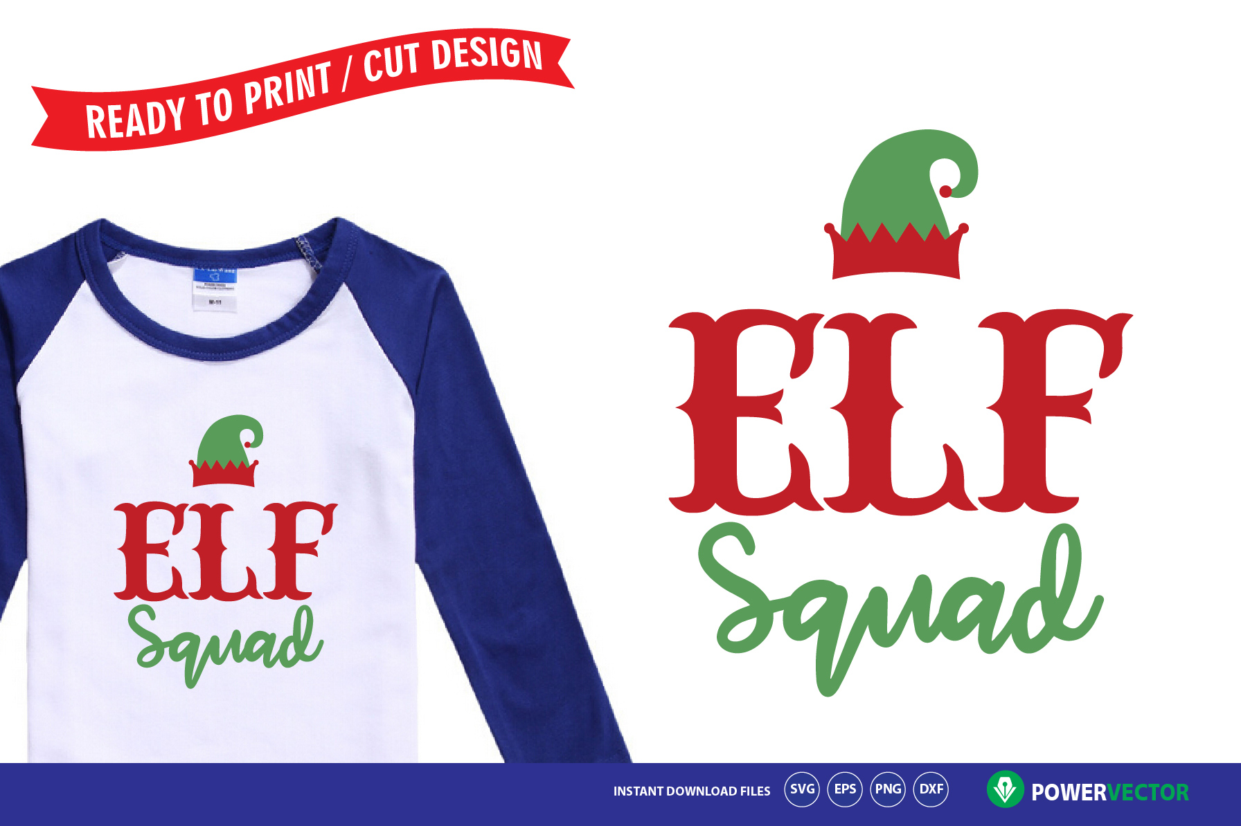 Elf Squad Svg - Christmas T shirt design for kids
