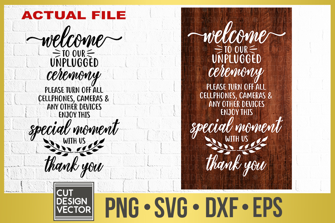 Download Unplugged Ceremony SVG, Unplugged Wedding (304571) | SVGs ...