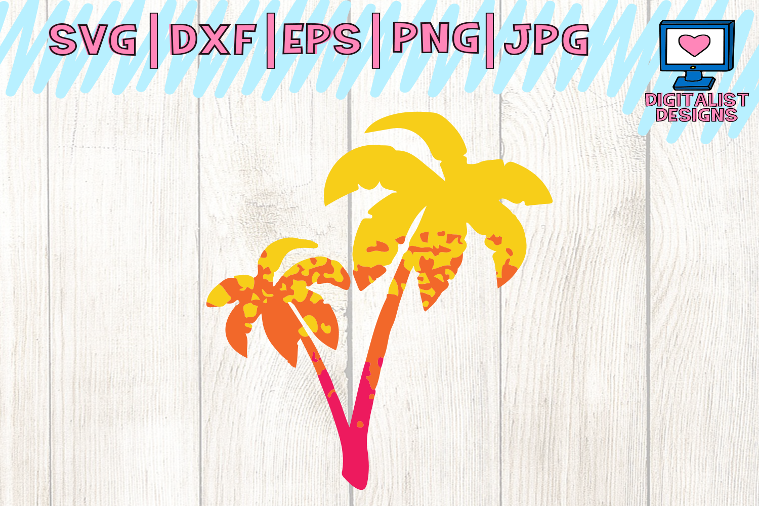 Download palm tree svg, grunge svg, ombre svg, beach svg, cricut design space, silhouette cameo, svg for ...