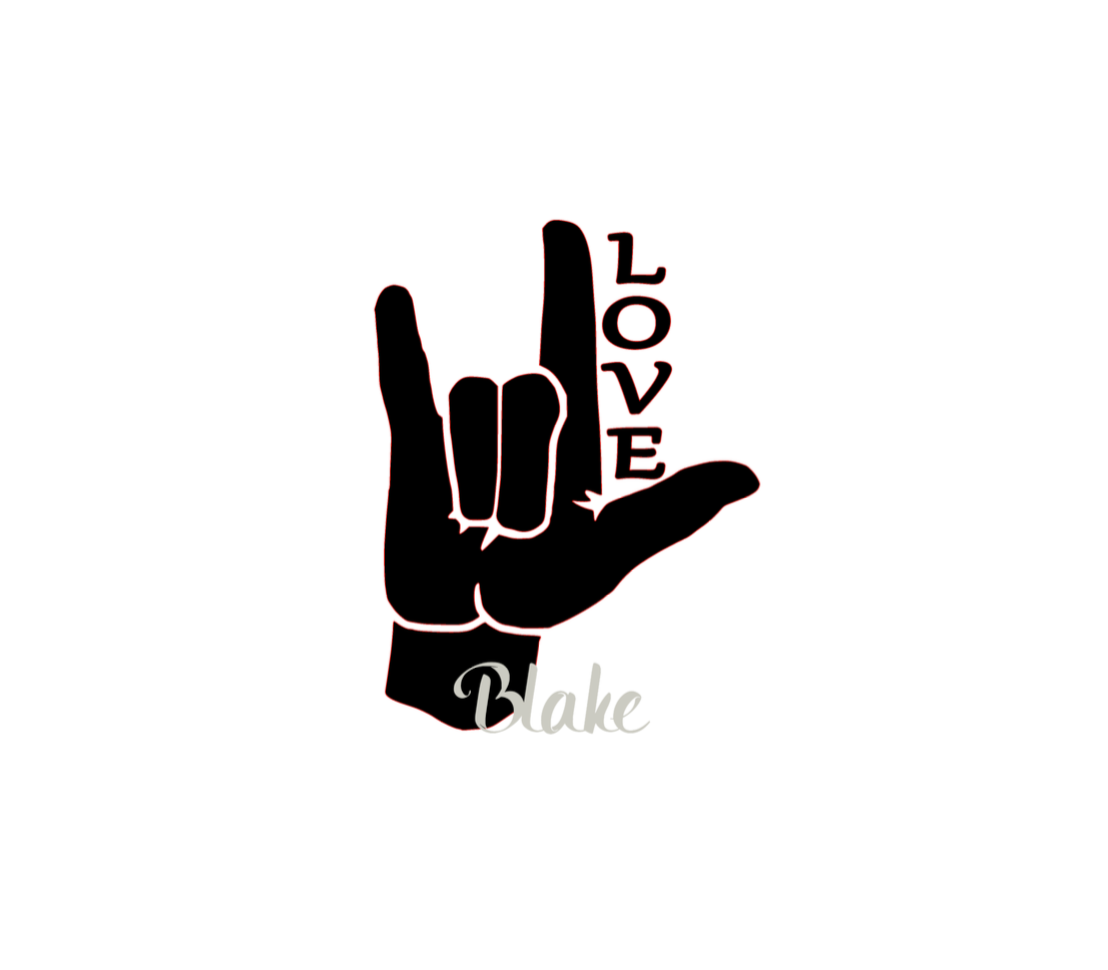 ASL I love you sign LOVE svg, sign language svg cut file for tshirt